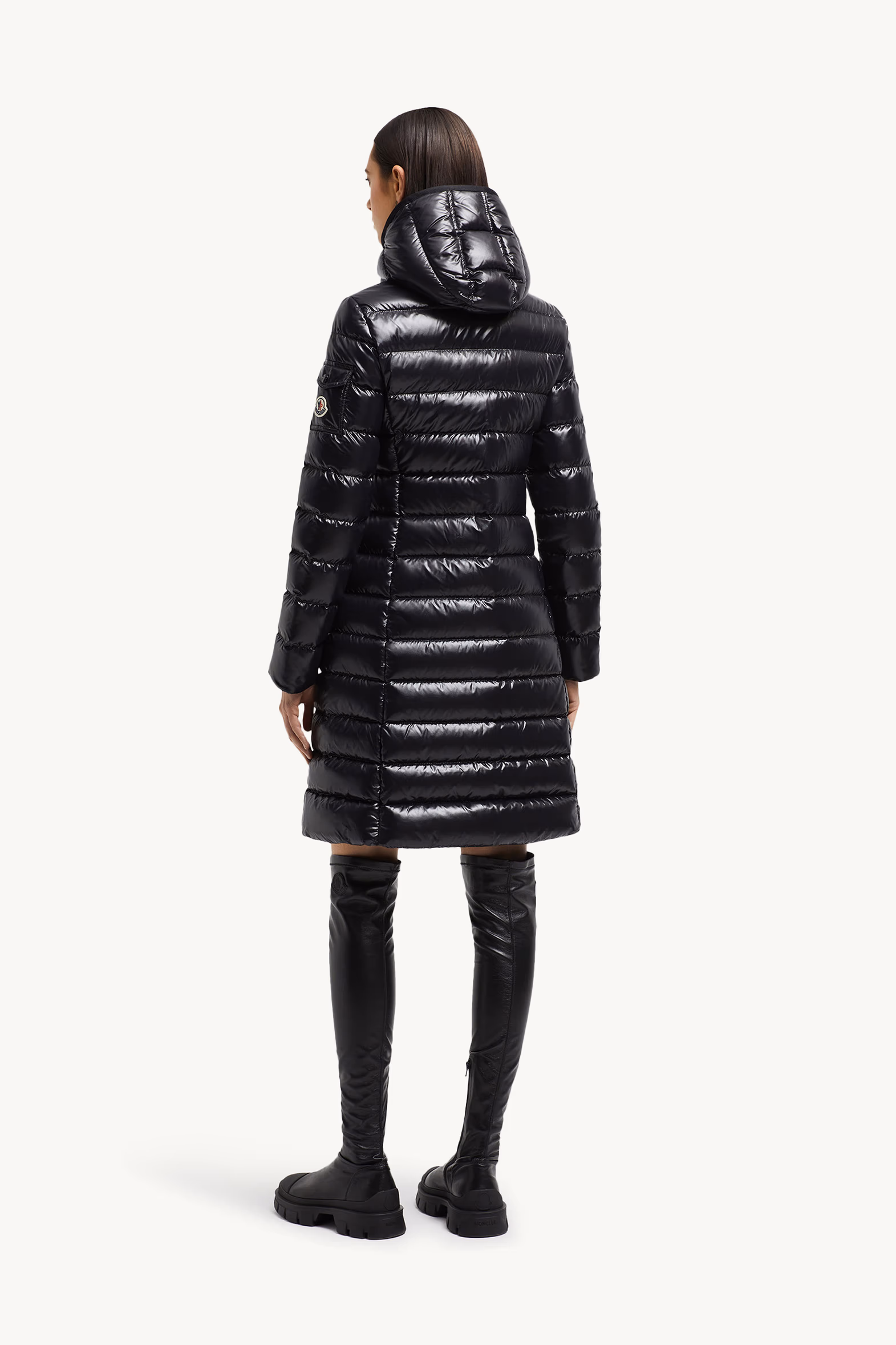 Plumífero largo Moka Hombre Negro Moncler 5